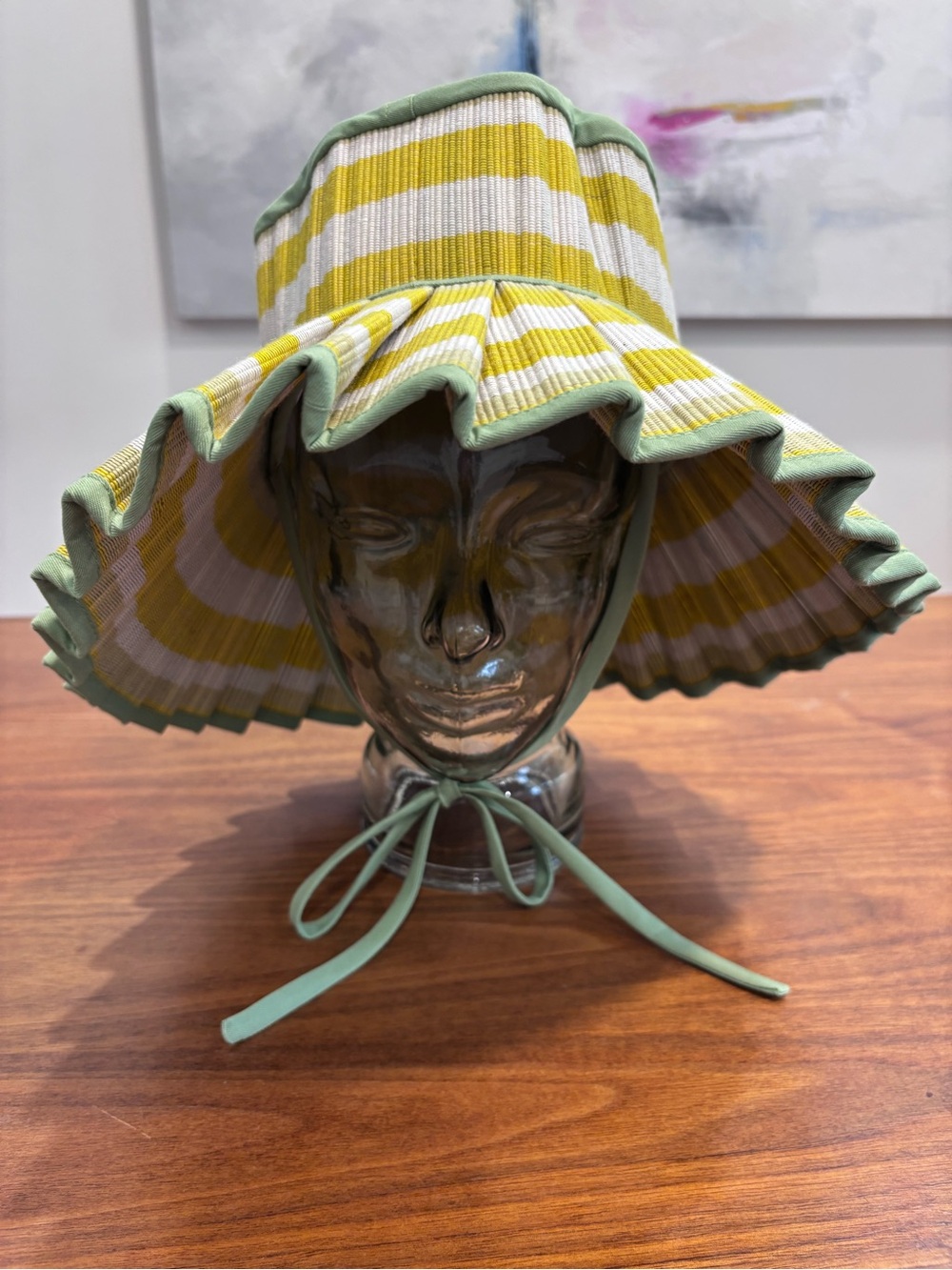 Lorna Murray South Beach Capri Pleated Straw Sun Hat Medium